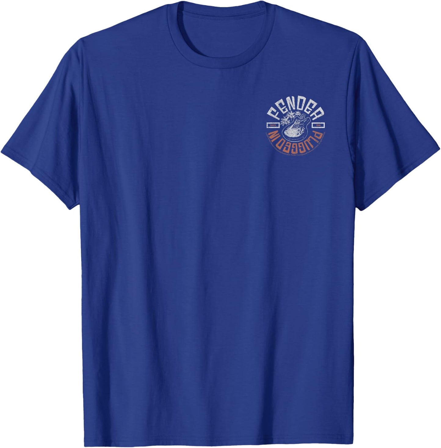 Fender Plugged In Since 1946 Retro Pocket Size Guitar T-Shirt - T-Shirt | Royal