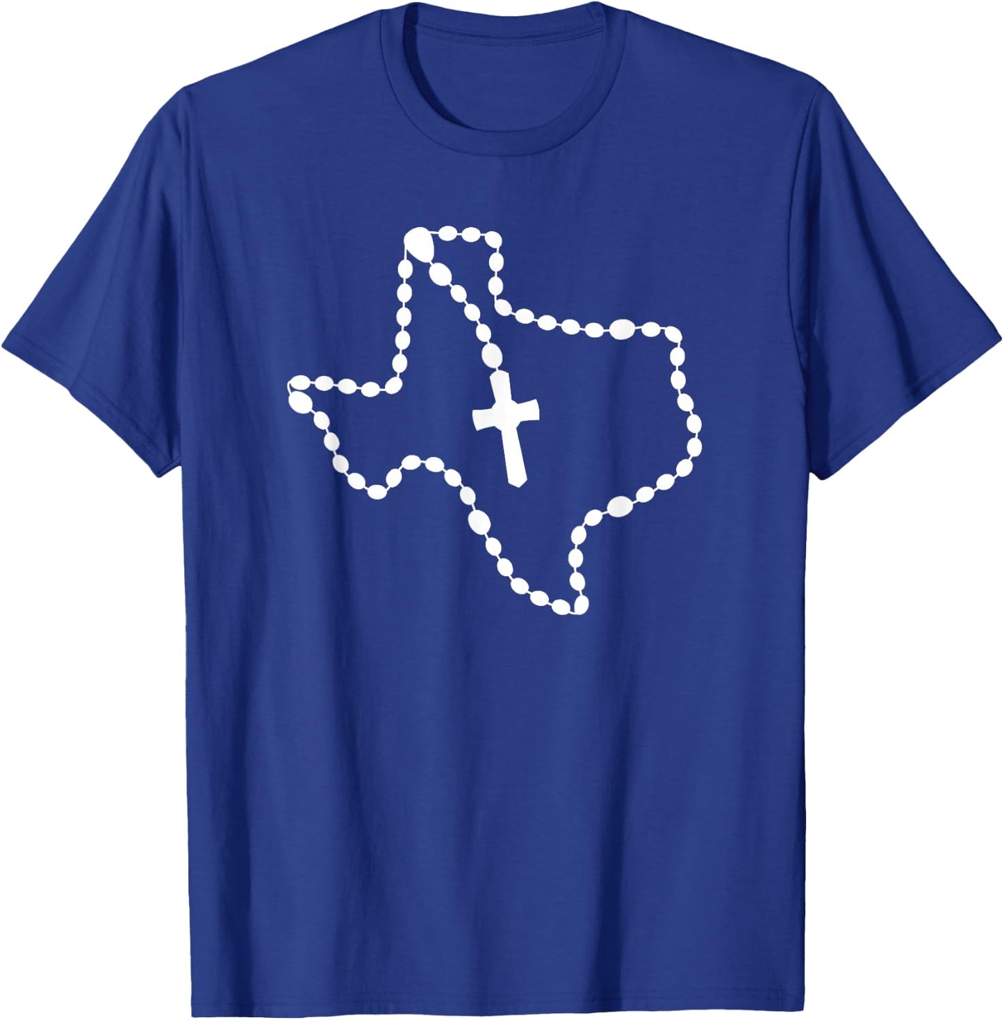 Texas Rosary Catholic T-Shirt - T-Shirt | Royal