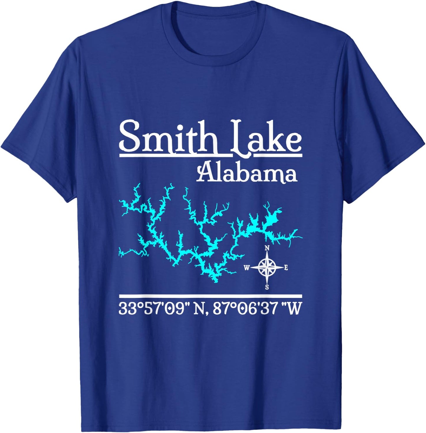 Smith Lake, Alabama T-Shirt - T-Shirt | Royal