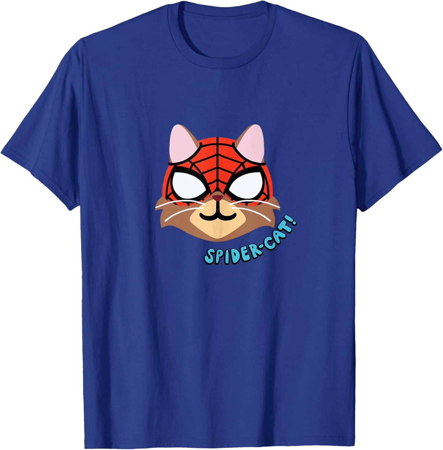 Amazon Essentials Marvel Spider-Man Spider-Cat Portrait T-Shirt - T-Shirt | Royal