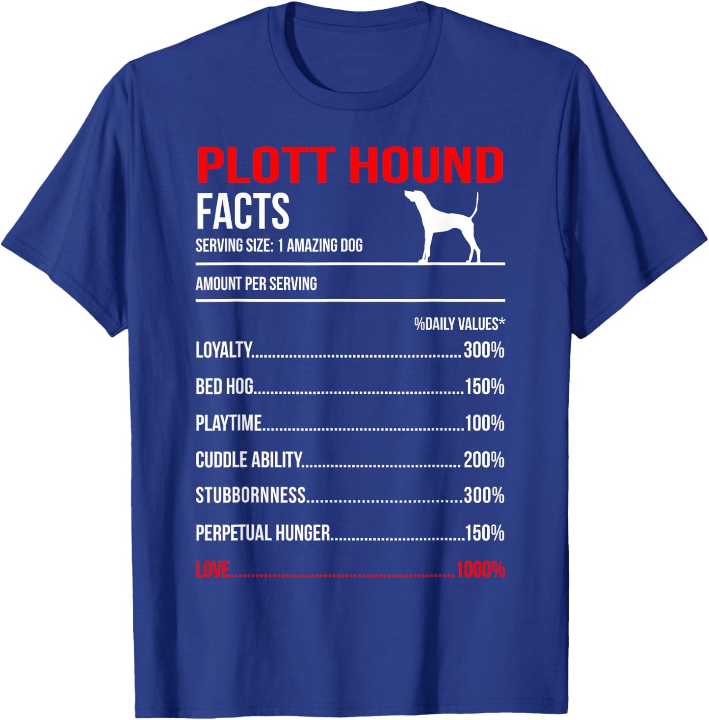 Plott hound Facts Dog Breed Lover Owner T-Shirt - T-Shirt | Royal