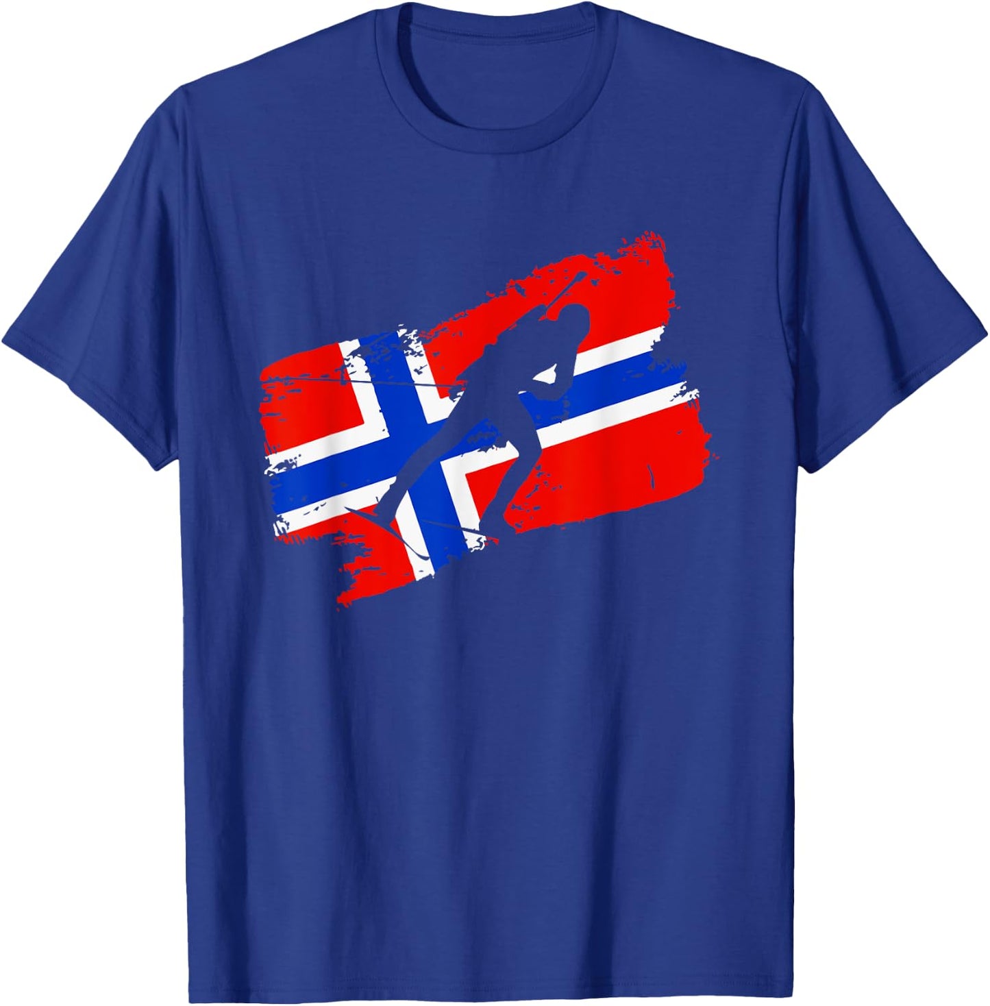 Biathlon Norway Flag Norweigan Cross Country Skiing Shooting T-Shirt - T-Shirt | Royal