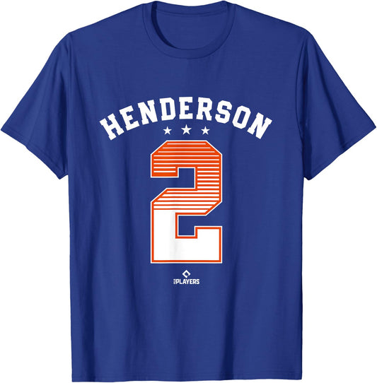 Gunnar Henderson 2 Baltimore MLBPA T-Shirt - T-Shirt | Royal