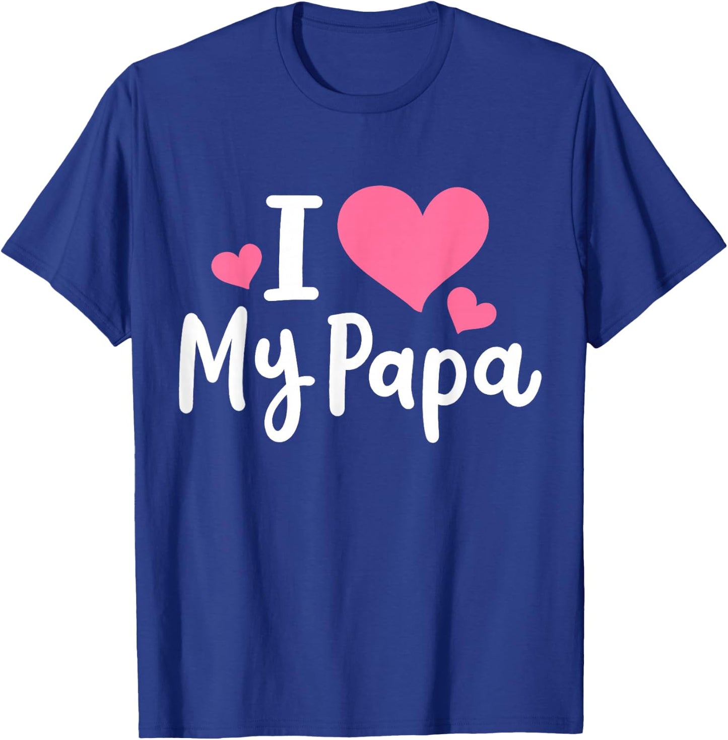 I Love My Papa Awesome Heart Dad Father's Day Cool Kids T-Shirt - T-Shirt | Royal