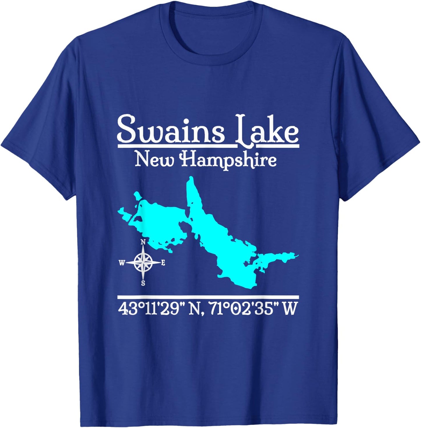 Swains Lake, New Hampshire T-Shirt - T-Shirt | Royal