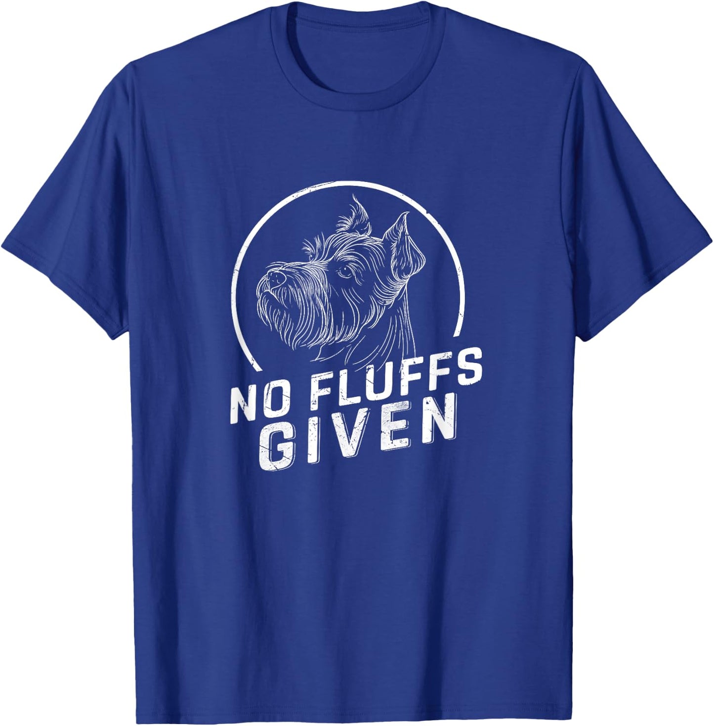 Schnauzer No Fluffs Given Dog Mom Dad Gifts Funny Dog Xmas Women Kids T-Shirt - T-Shirt | Royal