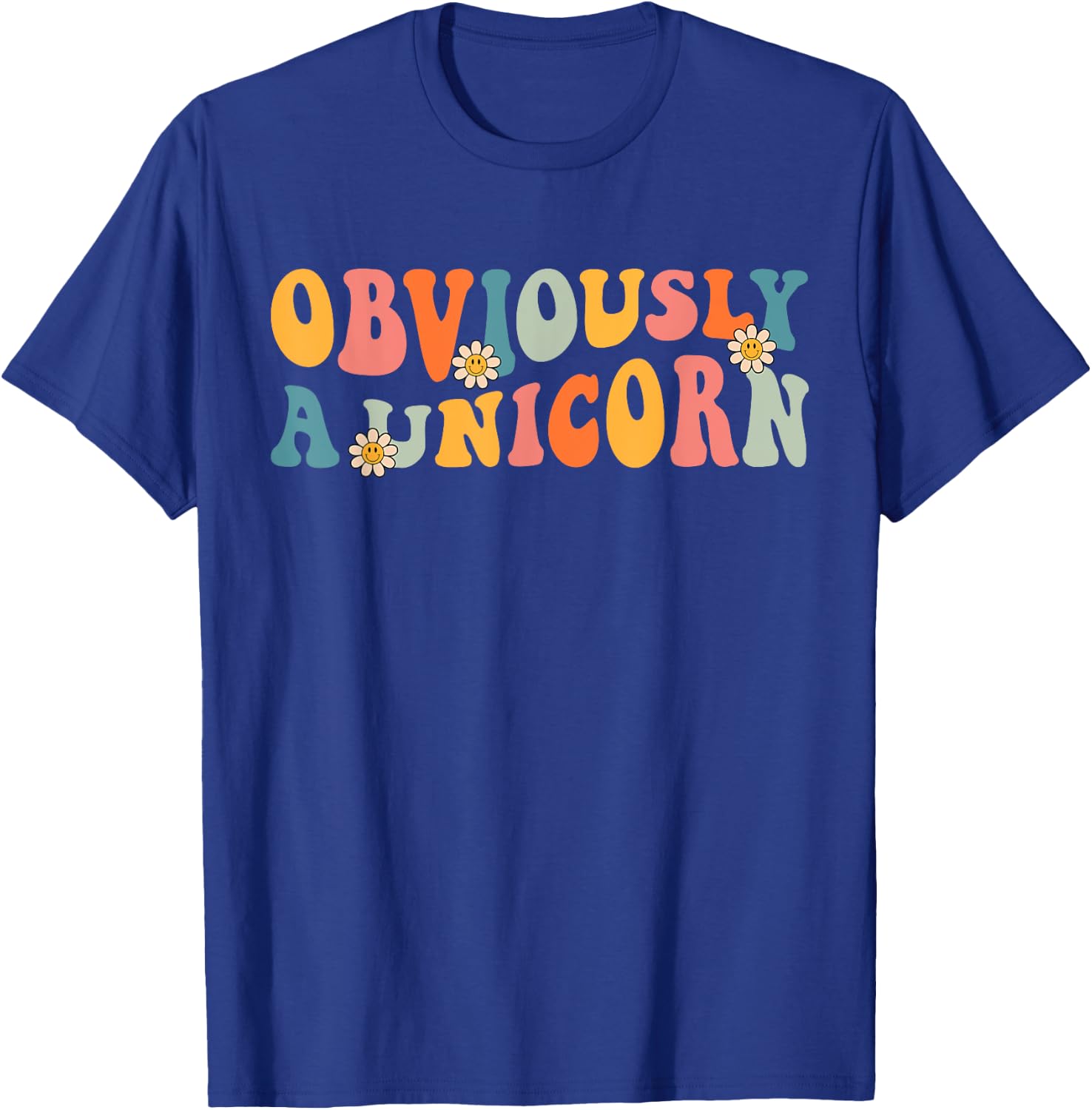 Obviously A Unicorn Retro Groovy Unicorn Squad Security T-Shirt - T-Shirt | Royal