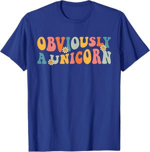 Obviously A Unicorn Retro Groovy Unicorn Squad Security T-Shirt - T-Shirt | Royal