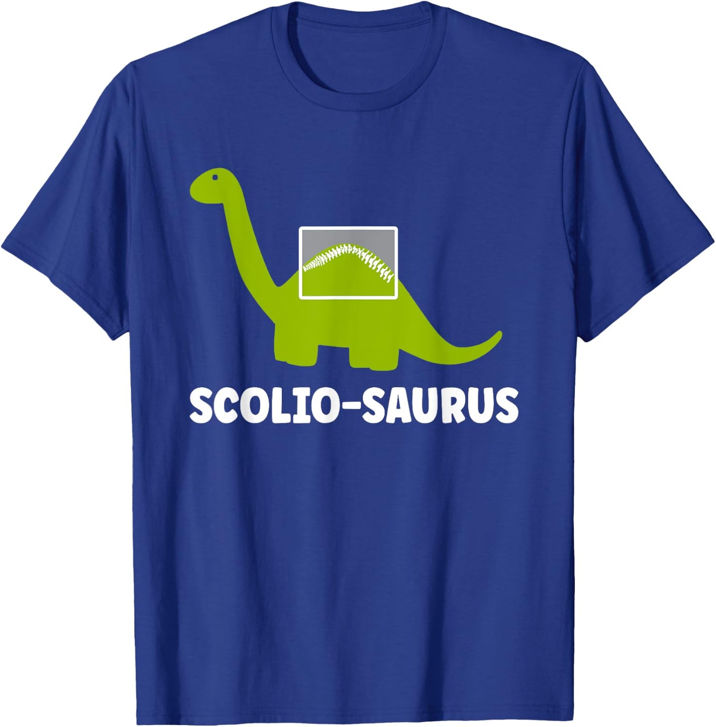 Dinosaur Spine - Funny Dino Pun Lover Scoliosis Dinosaur T-Shirt - T-Shirt | Royal