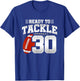 Football Birthday Party - 30th Birthday - Black, Small - Men's & Women's - Regular Fit - - Short Sleeve - Polyester 100% T-Shirt - T-Shirt | Royal