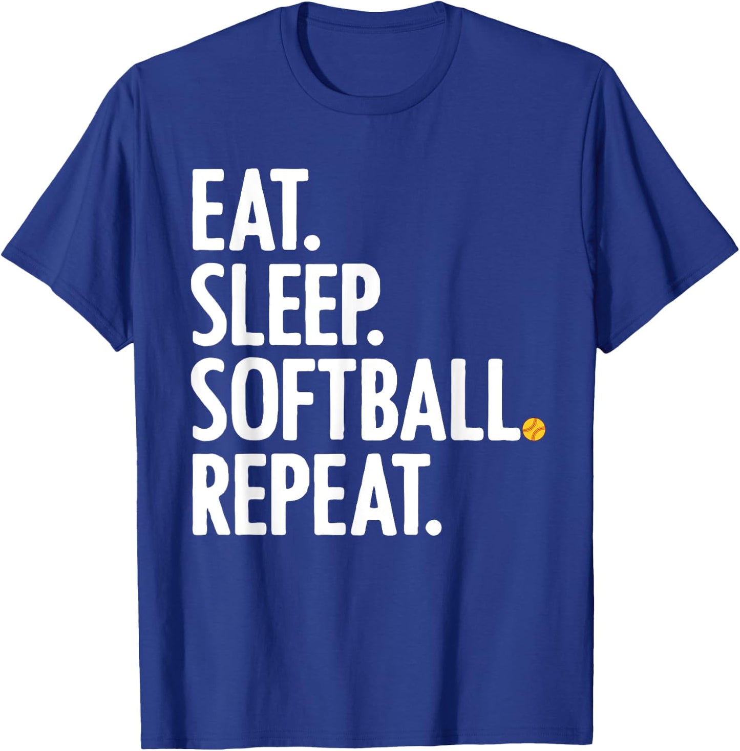 Cool Softball Women Pitcher Catcher Player Eat Sleep T-Shirt - T-Shirt | Royal