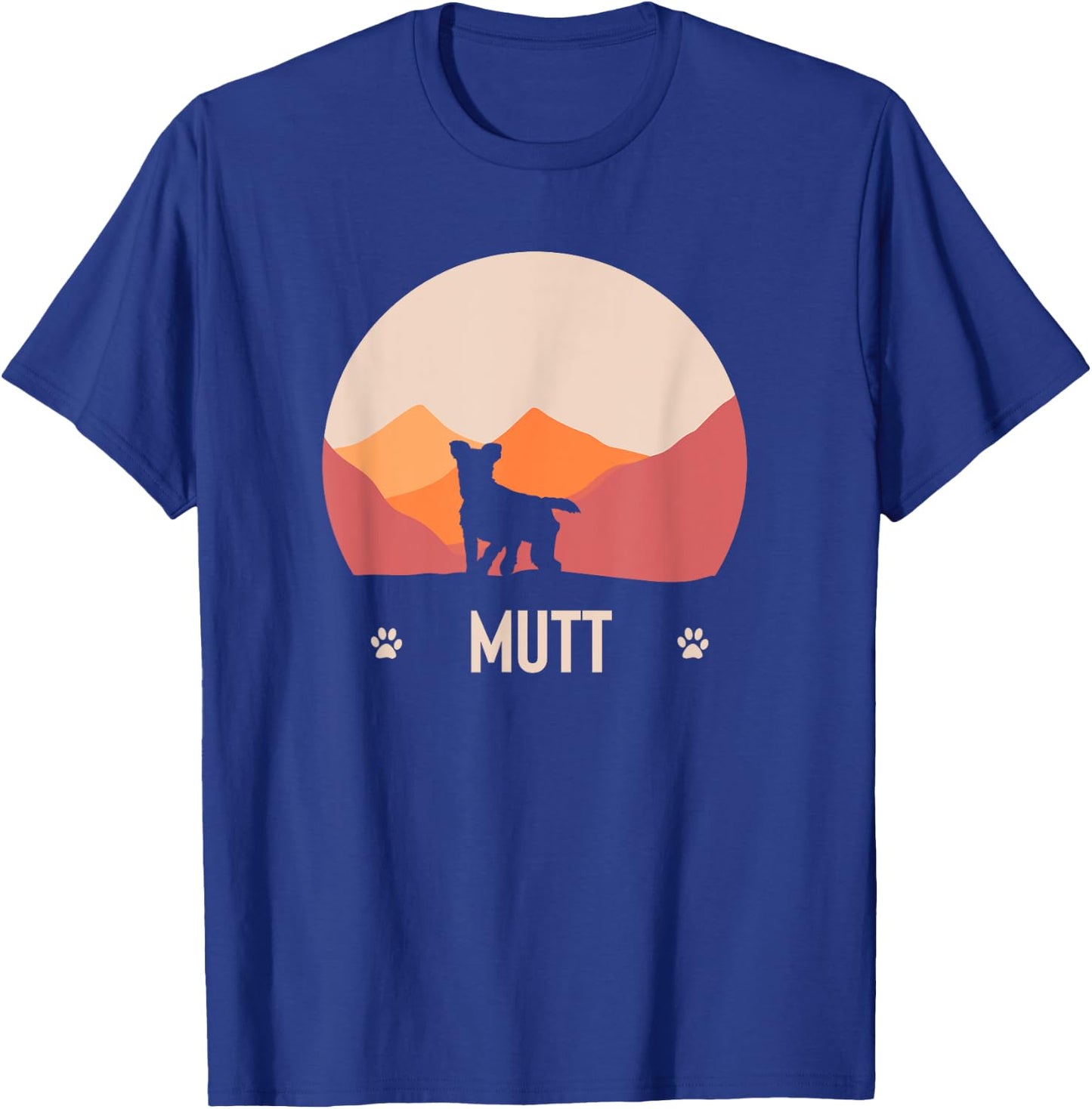 Mutt Dog Cute Silhouette Women T-Shirt - T-Shirt | Royal