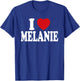 I Heart Love Melanie T-Shirt - T-Shirt | Royal