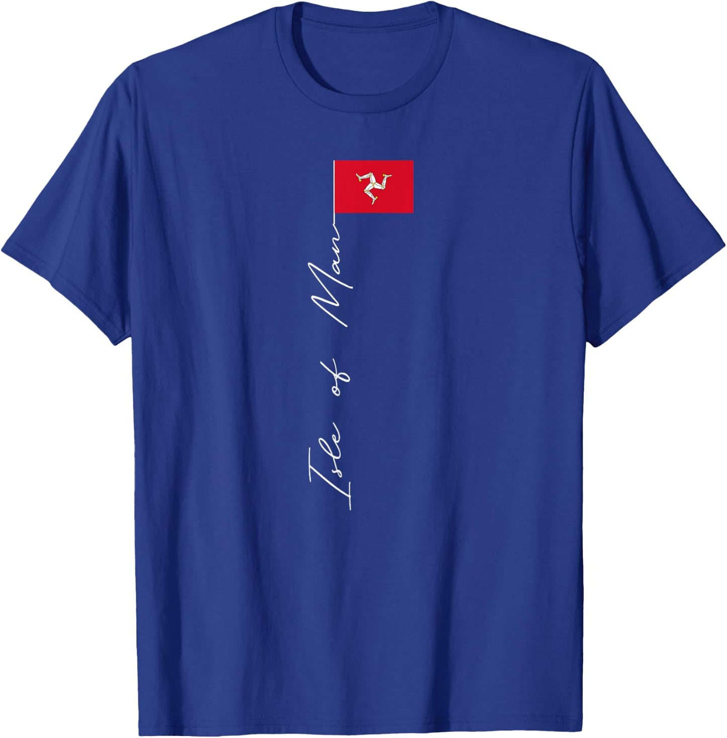 Isle of Man Signature Flag Pole Patriotic Isle of Man Flag T-Shirt - T-Shirt | Royal
