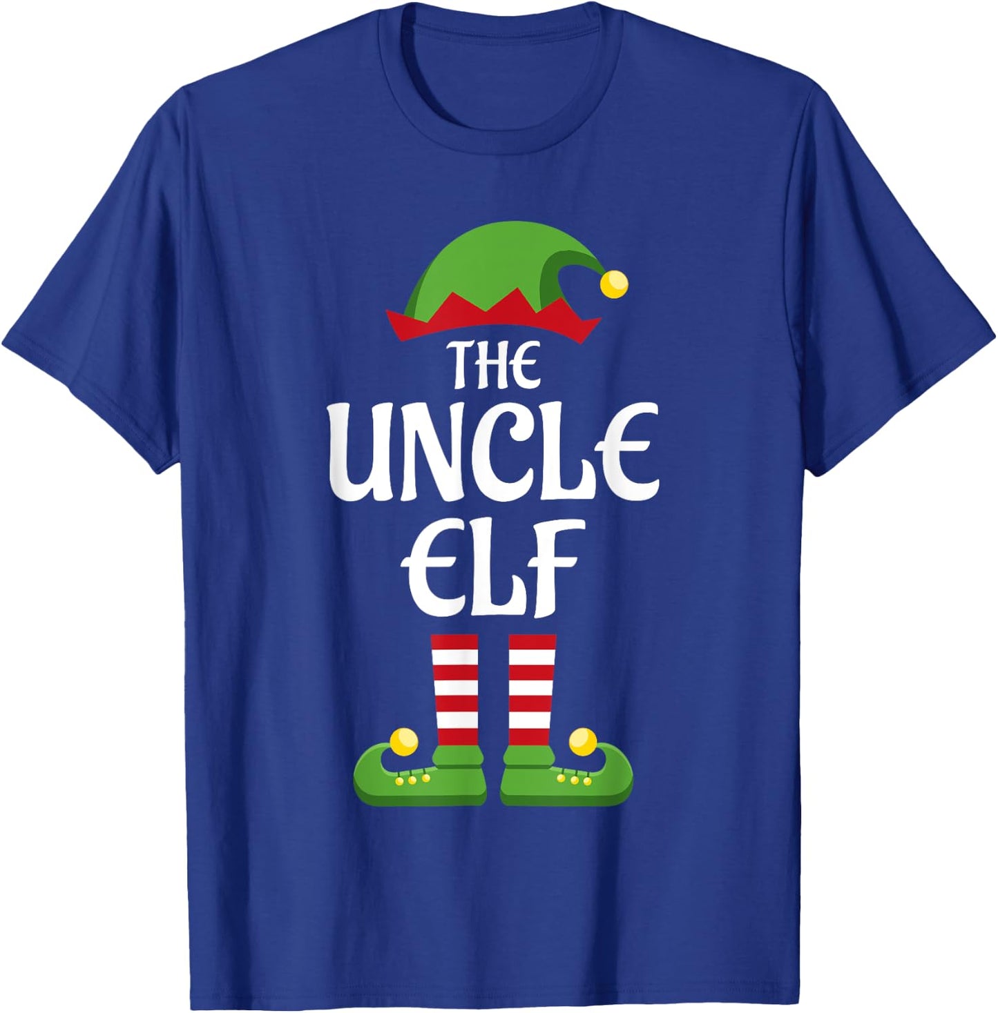Uncle Elf Family Matching Group Christmas T-Shirt - T-Shirt | Royal