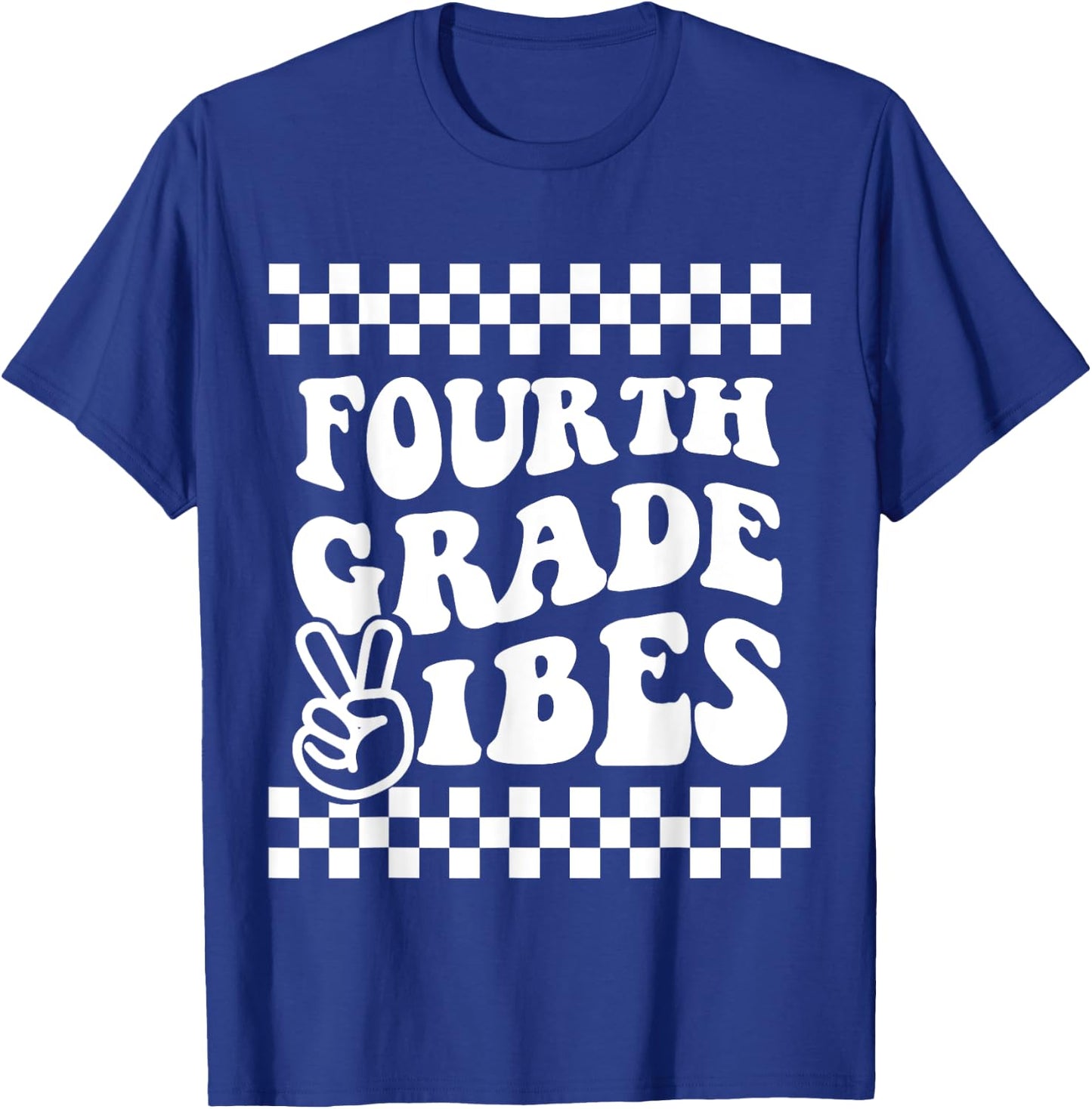 First Day of Fourth Grade Vibes Girls Back to School Boys T-Shirt - T-Shirt | Royal