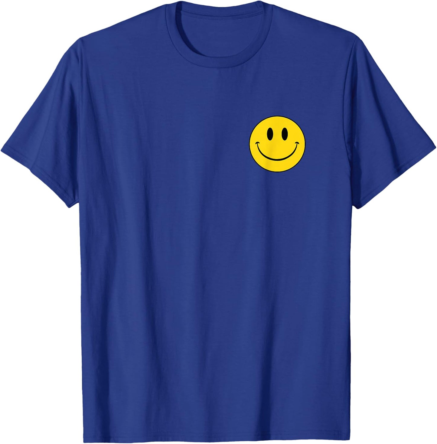 70s Yellow Smile Face Cute Happy Peace Smiling Face T-Shirt - T-Shirt | Royal