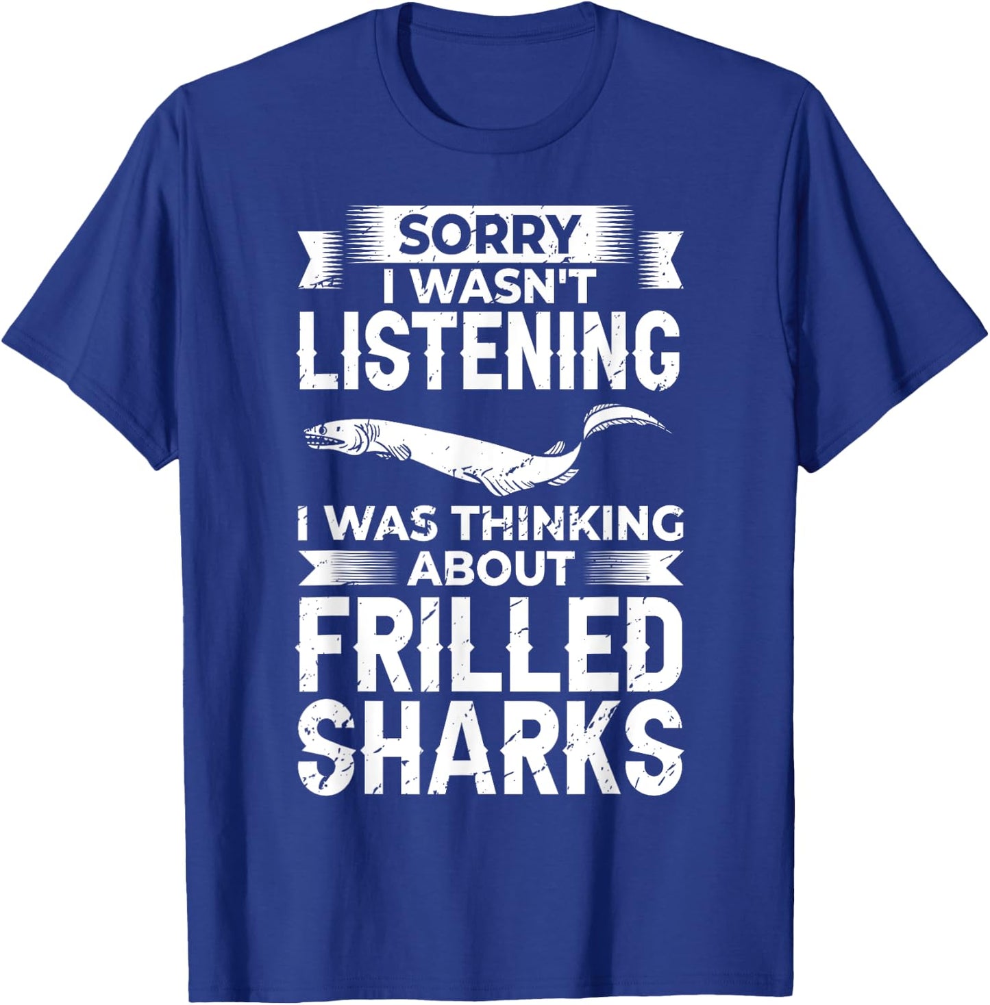 Frilled Shark Animal Tooth Funny Ocean T-Shirt - T-Shirt | Royal