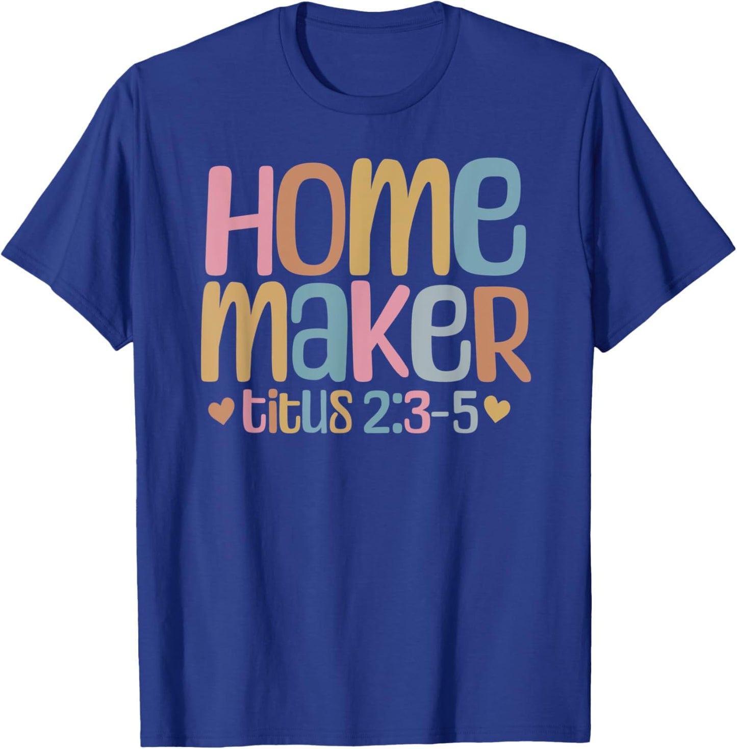Retro Homemaker Christian Wife Vintage SAHM Stay At Home Mom T-Shirt - T-Shirt | Royal