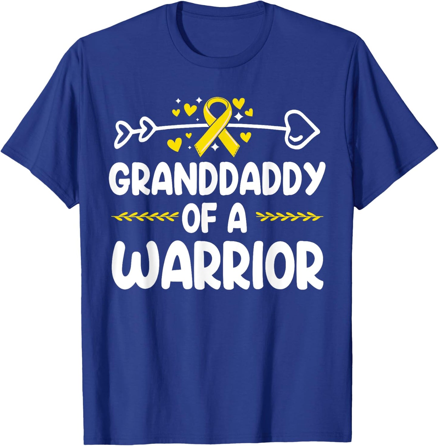 Granddaddy of a Warrior Shirts Bone Cancer Awareness T-Shirt - T-Shirt | Royal