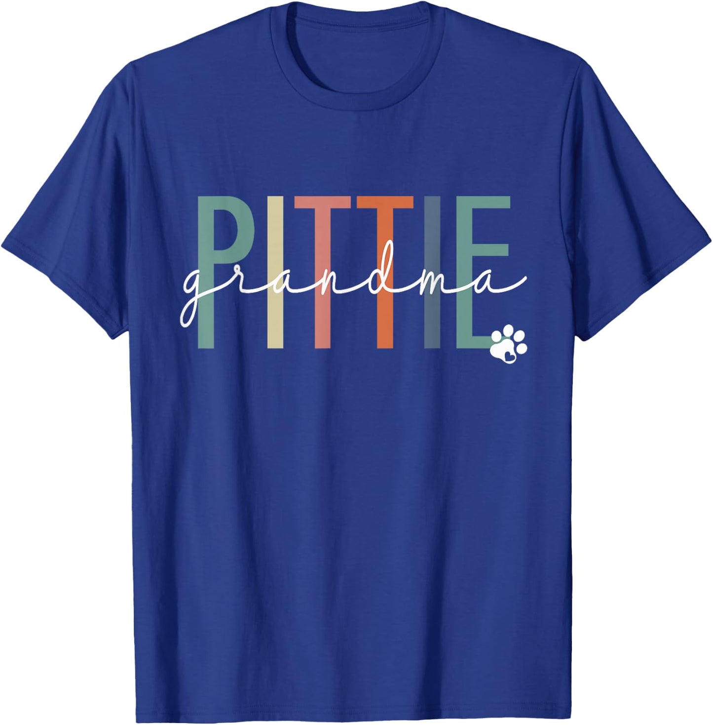 Pittie Grandma Pit Bull Dog Nana Mother's Day T-Shirt - T-Shirt | Royal
