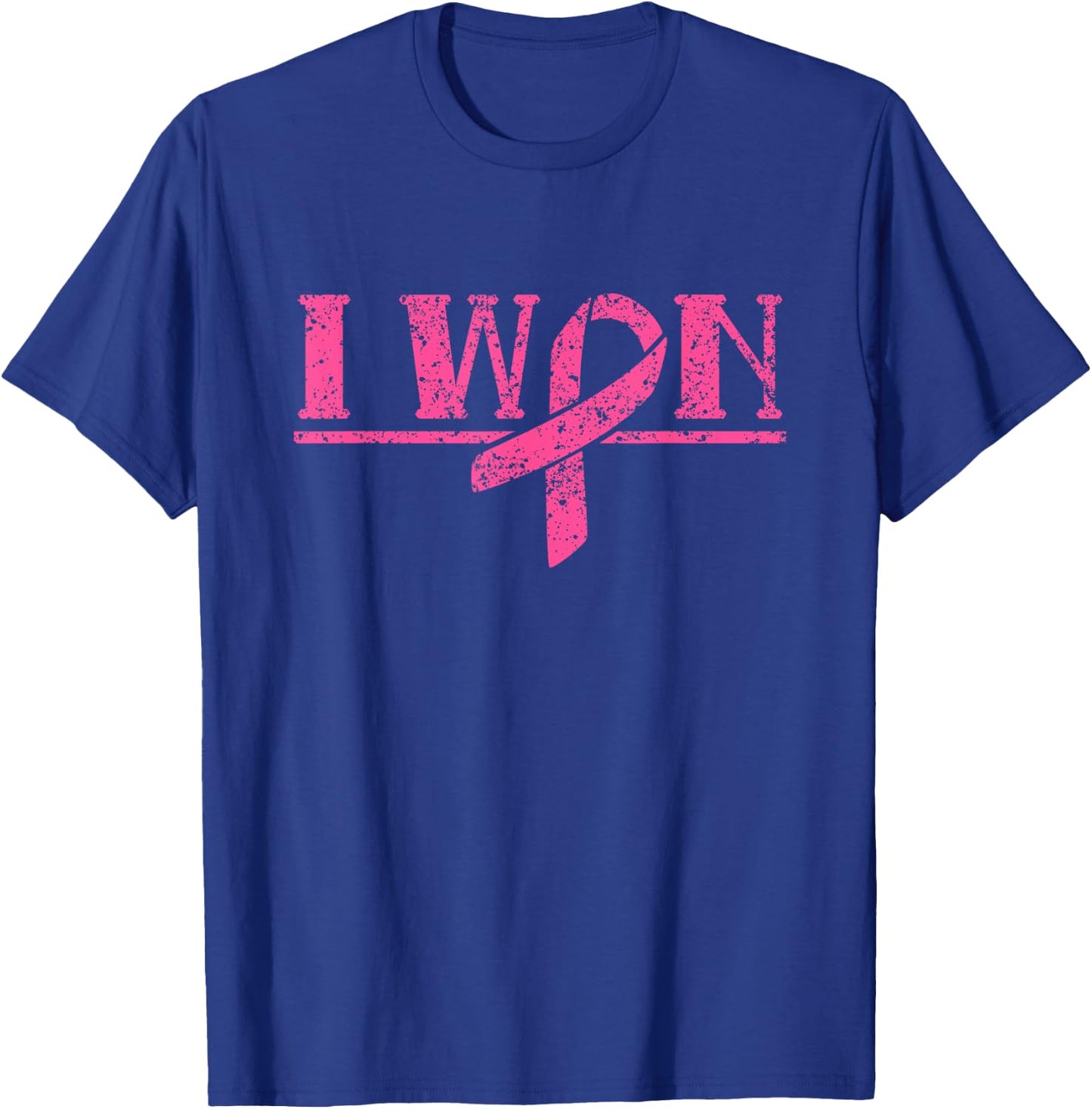 I Won Fight Awareness Pink Support Breast Cancer T-Shirt - T-Shirt | Royal