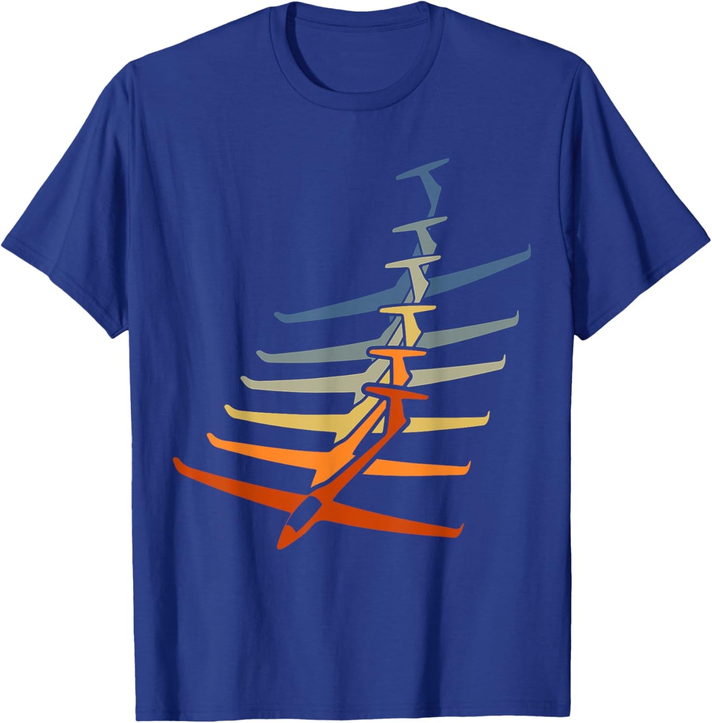 Vintage Glider Airplane Pilot Funny Gliding Soaring Lovers T-Shirt - T-Shirt | Royal