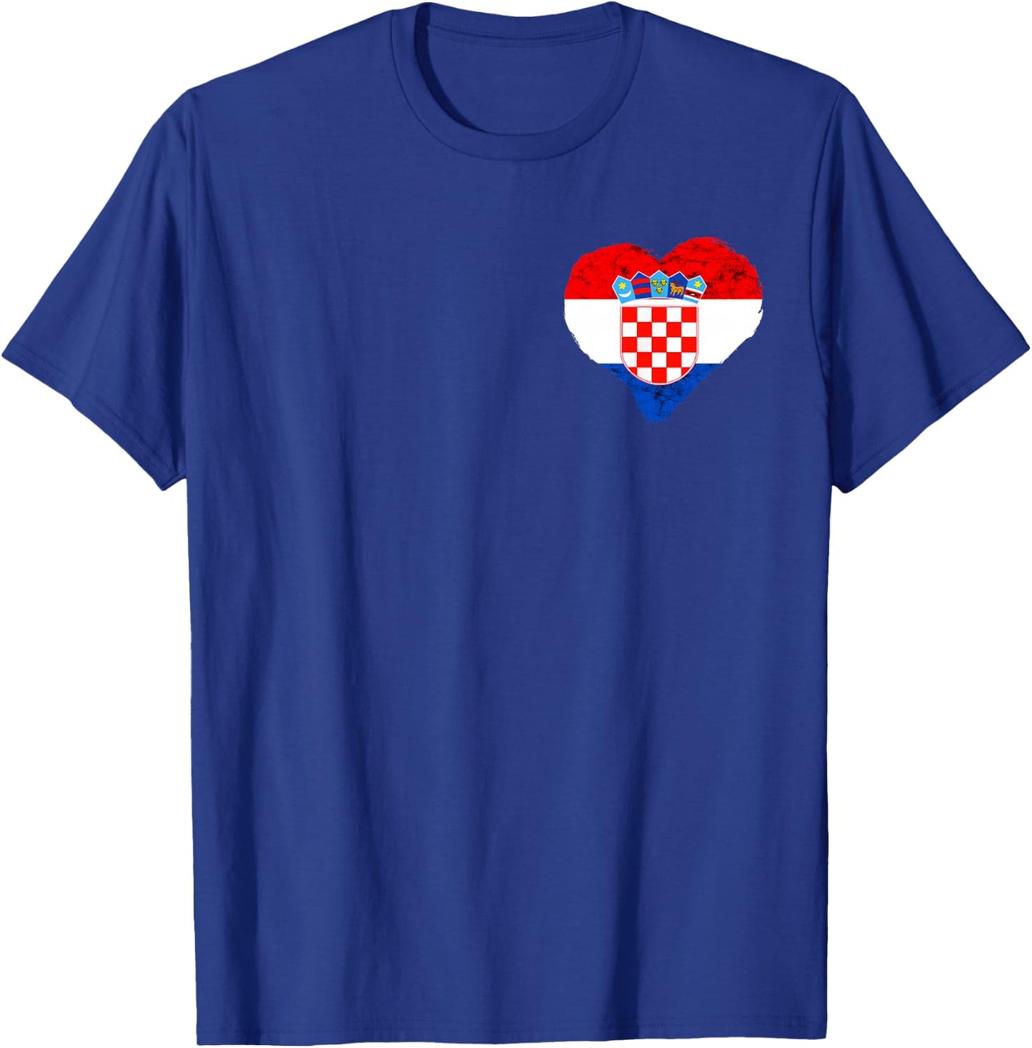Croatia Heart Croatian Flag Emblem Croatian Roots Hrvatska T-Shirt - T-Shirt | Royal