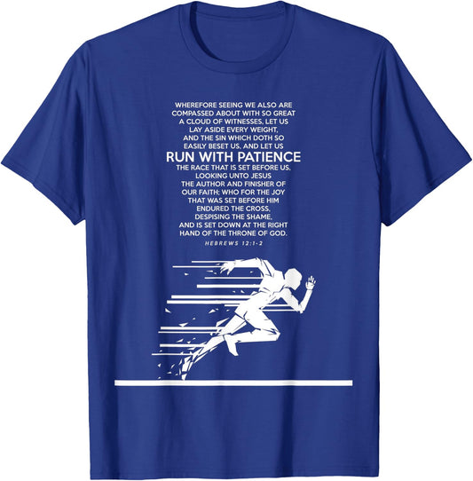 proverbs bible study Hebrews 12 1 2 T-Shirt - T-Shirt | Royal