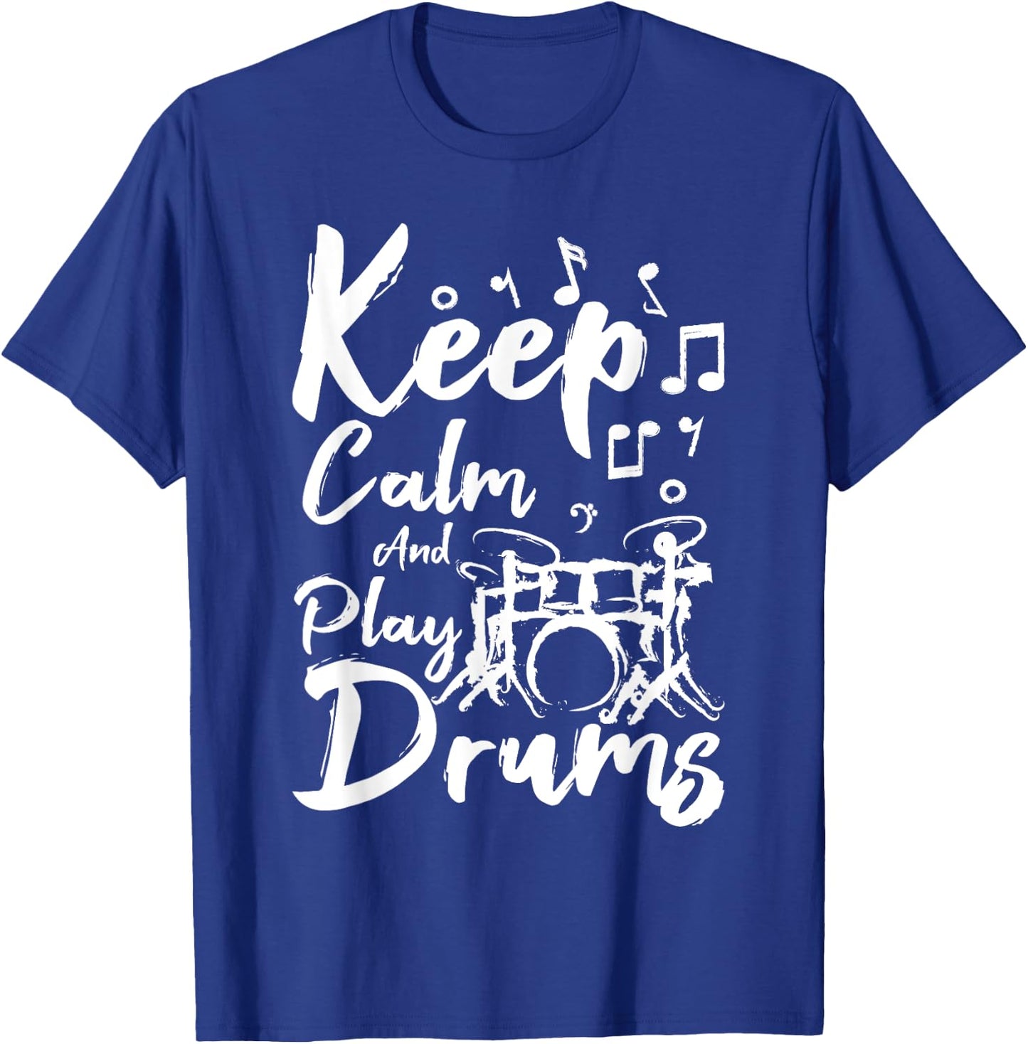 Keep calm and play drums T-Shirt - T-Shirt | Royal