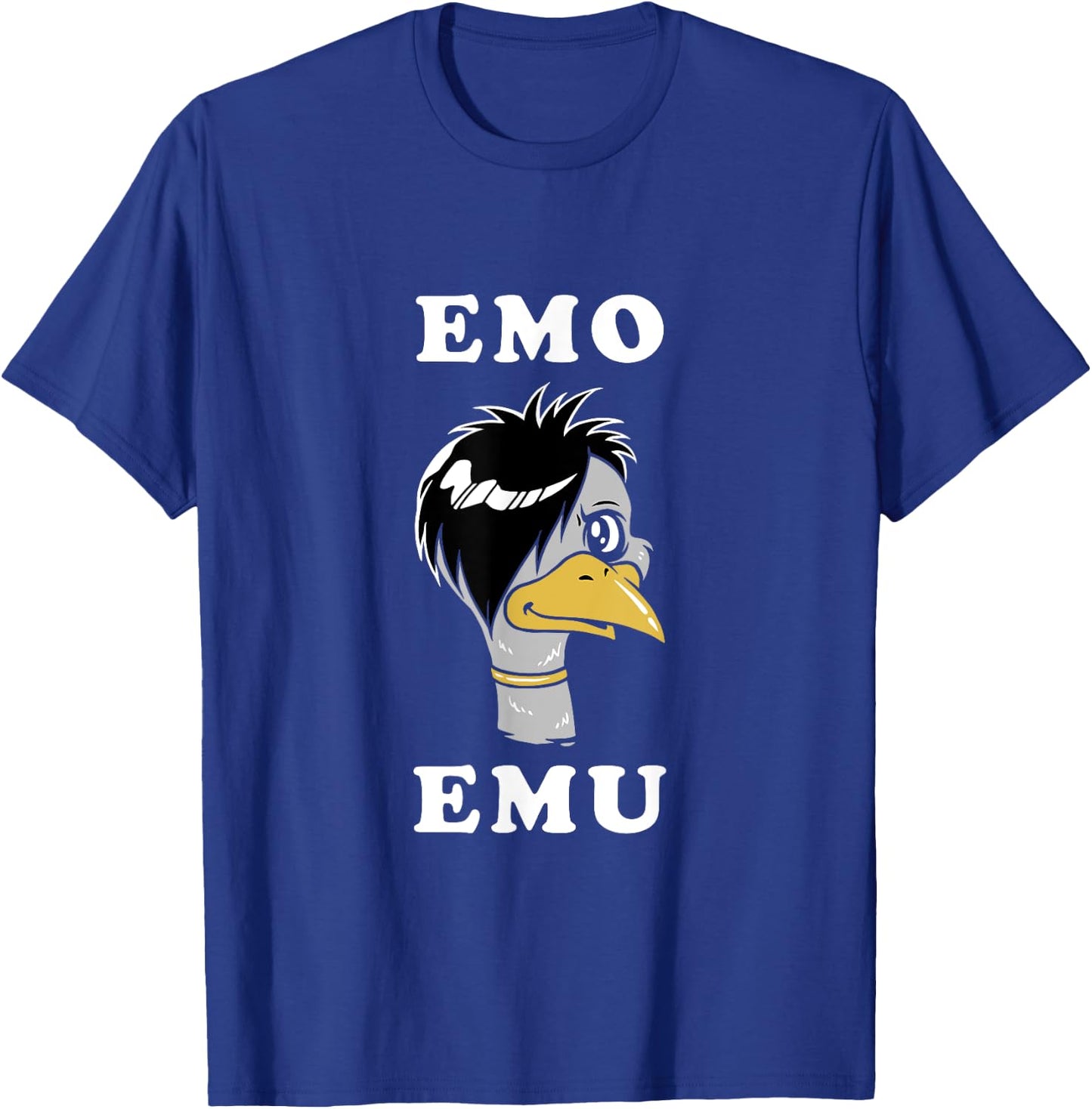 Emo Emu Funny Metal Gothic Emu Bird T-Shirt - T-Shirt | Royal