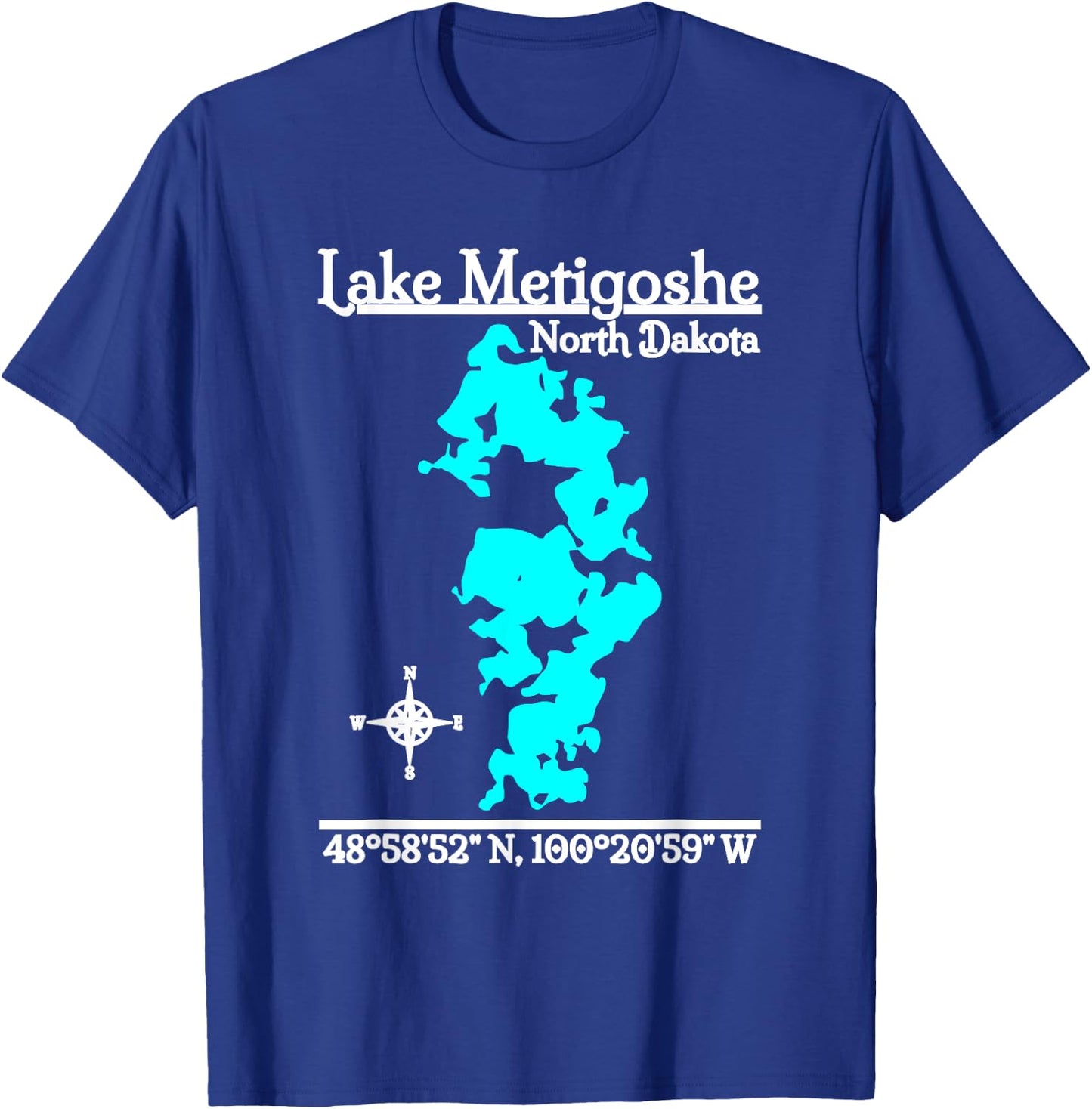 Lake Metigoshe, North Dakota T-Shirt - T-Shirt | Royal