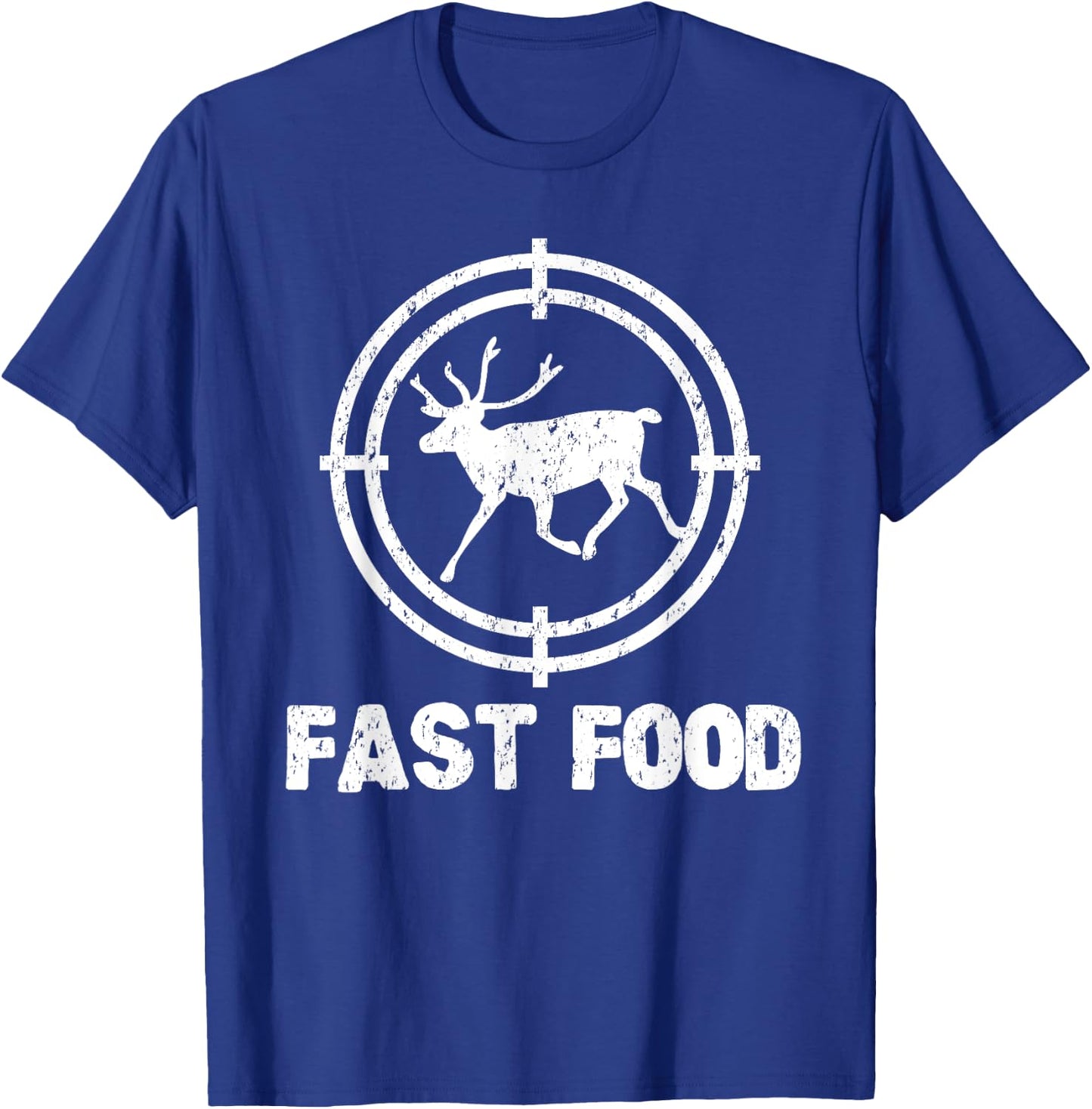 Funny Fast Food Deer Hunting Hunter Gift T-Shirt - T-Shirt | Royal