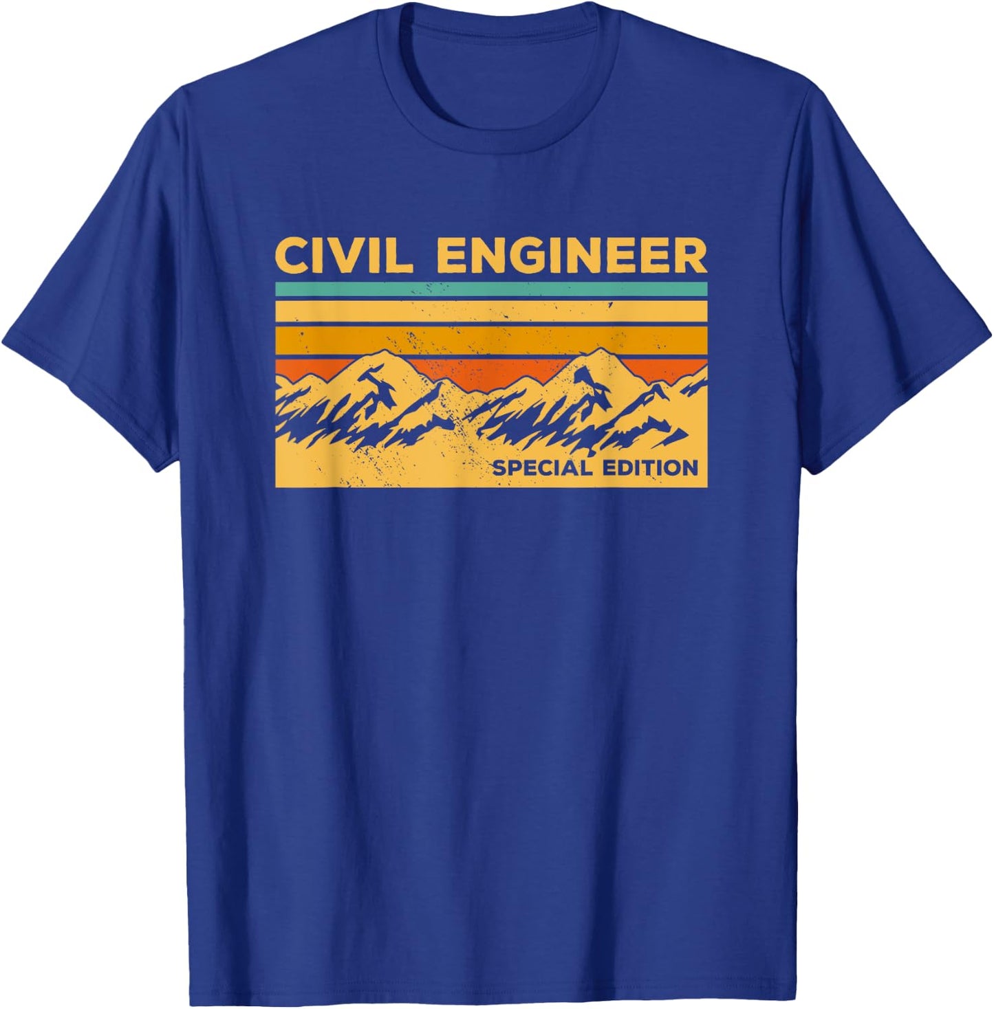 Vintage Civil Engineer Special Edition Engineering T-Shirt - T-Shirt | Royal