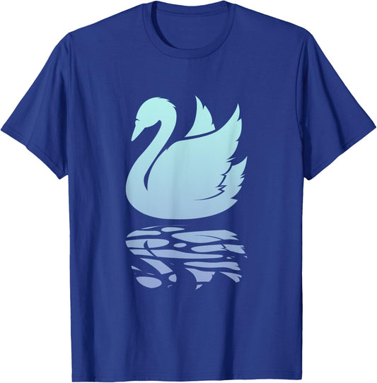 Beautiful Swan On Water | Swans Water Birds Lover T-Shirt - T-Shirt | Royal