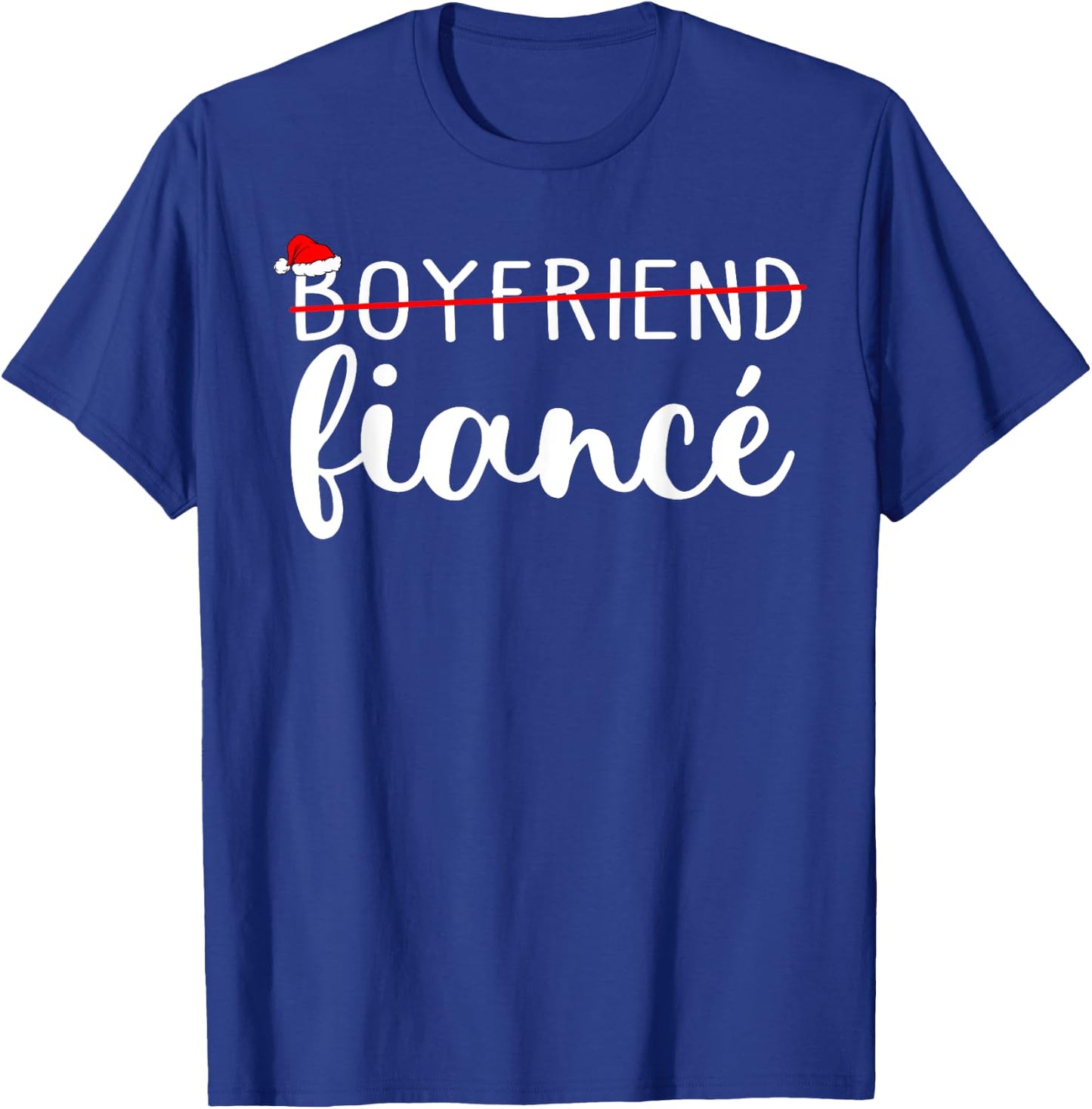 Fiance Fiancee Engaged Couples Matching Christmas Pajama T-Shirt - T-Shirt | Royal