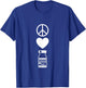 Peace Love and Insulin, Type 1 Diabetes T-Shirt - T-Shirt | Royal