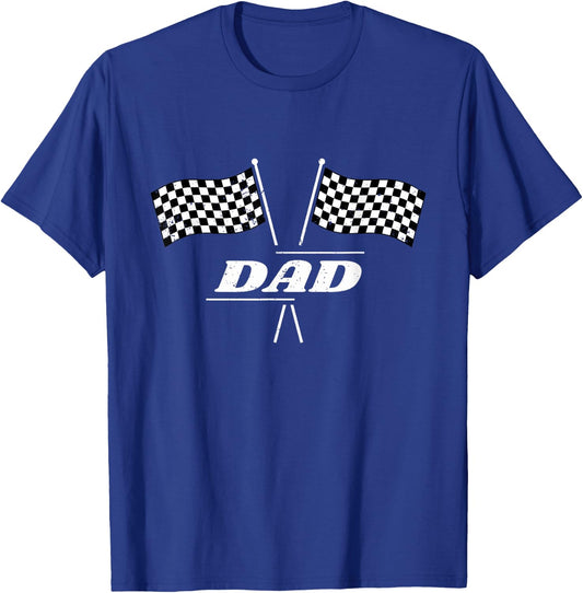 Pit Crew Dad Racing Car Family Matching Birthday Party T-Shirt - T-Shirt | Royal