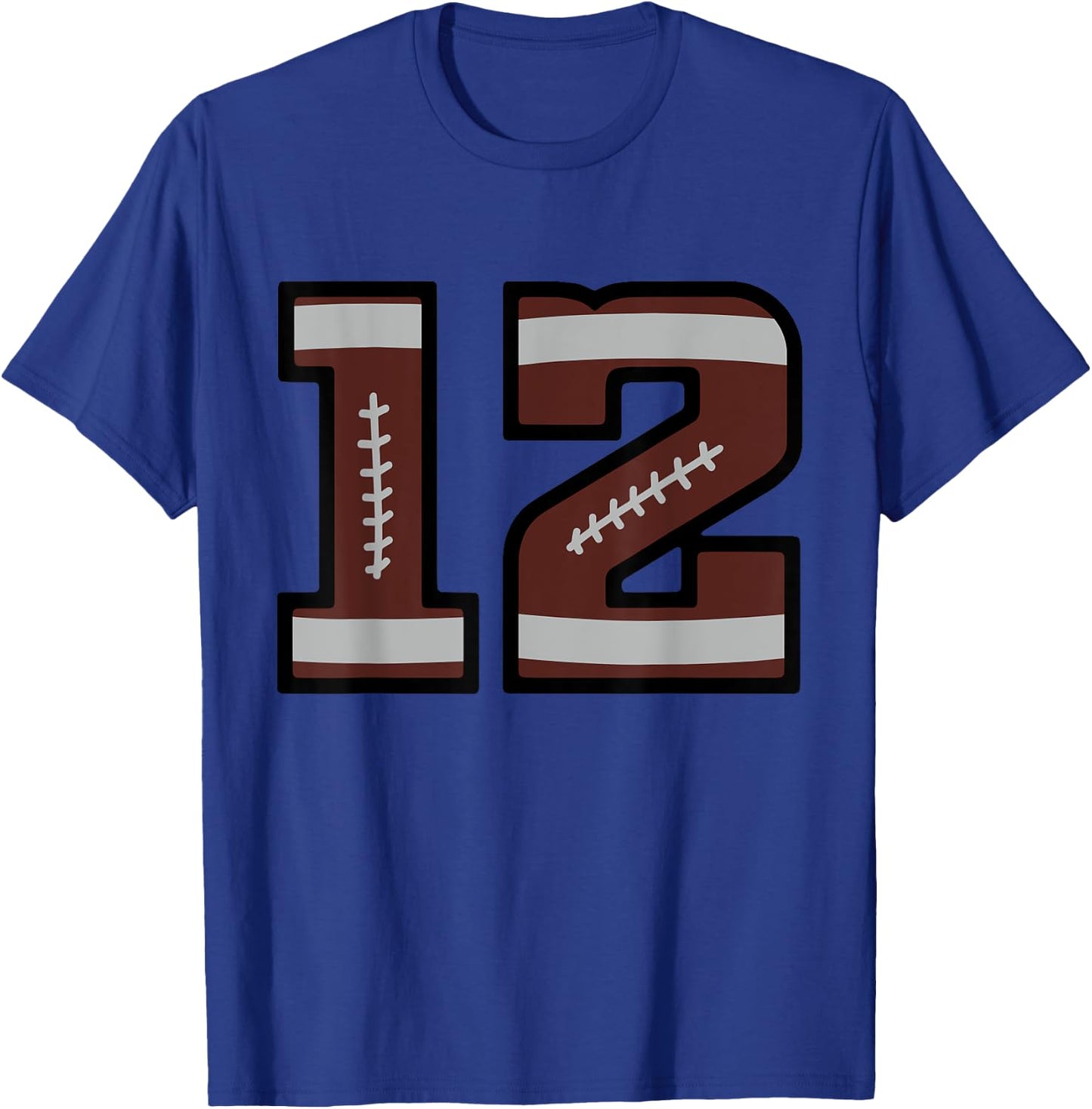 Football Number #12 T-Shirt - T-Shirt | Royal