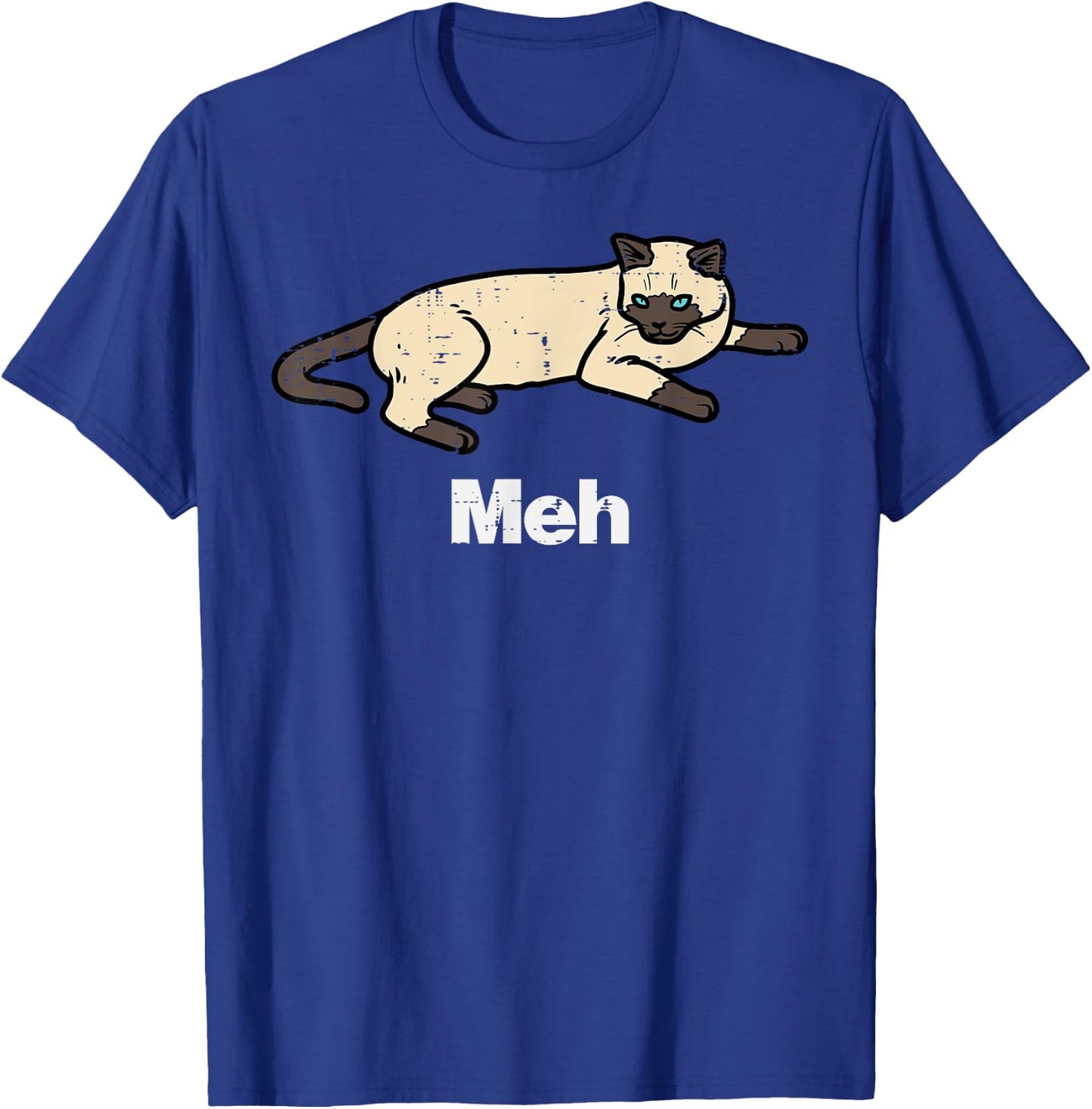 Siamese Cat Meh Funny Meow Balinese Kitty Pet Men Women Kids T-Shirt - T-Shirt | Royal