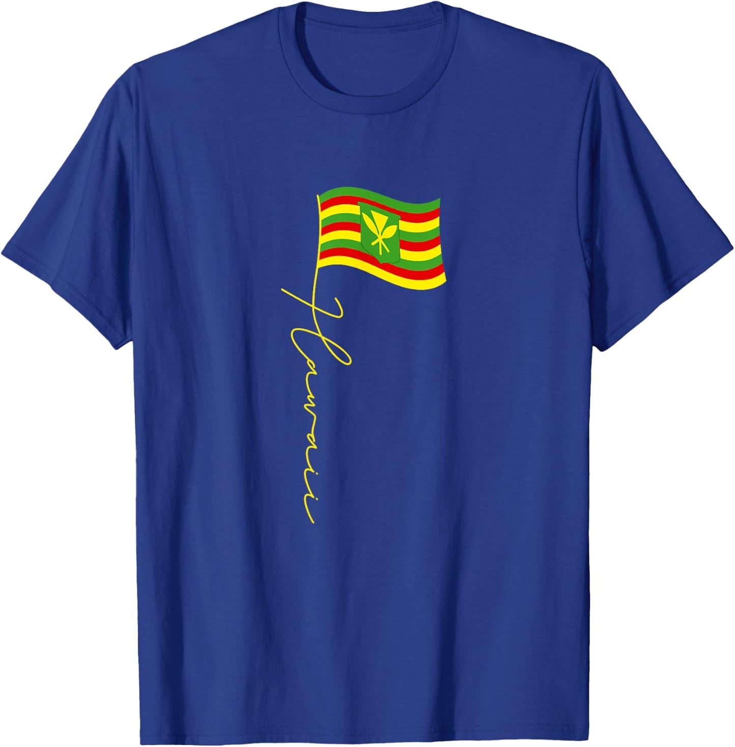 Hawaii Kanaka Maoli Signature Flag Pole - Hawaiian Flag T-Shirt - T-Shirt | Royal