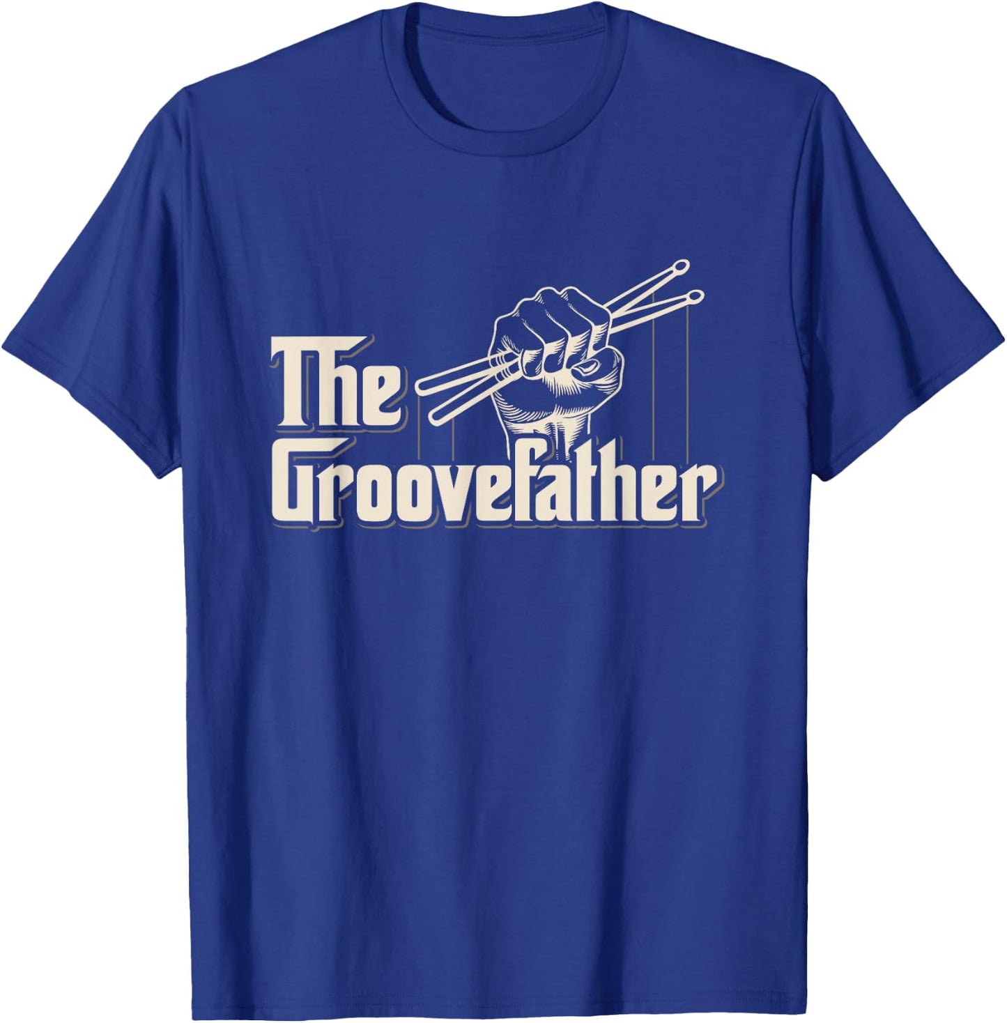 The Groovefather Vintage Drums Drumming - Band Drummer T-Shirt - T-Shirt | Royal