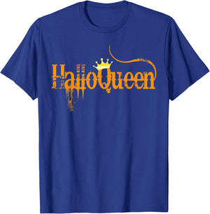 Halloqueens Queens Are Born In October Birthday Halloween T-Shirt - T-Shirt | Royal