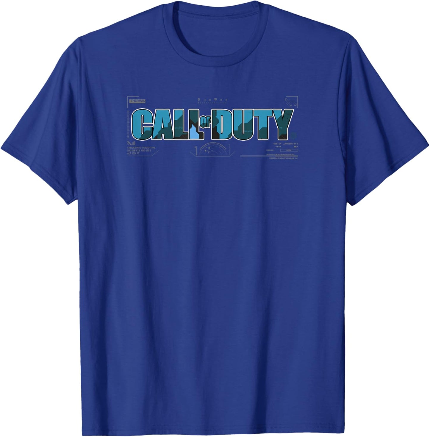 Call Of Duty Classic Game Logo Seen Through Visor V2 T-Shirt - T-Shirt | Royal