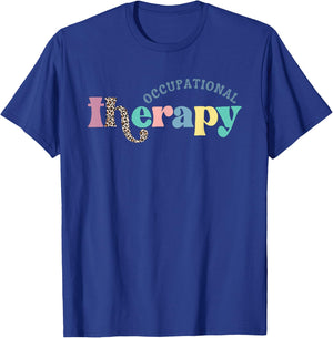 Occupational Therapy -OT Therapist OT Month Groovy Retro T-Shirt - T-Shirt | Royal