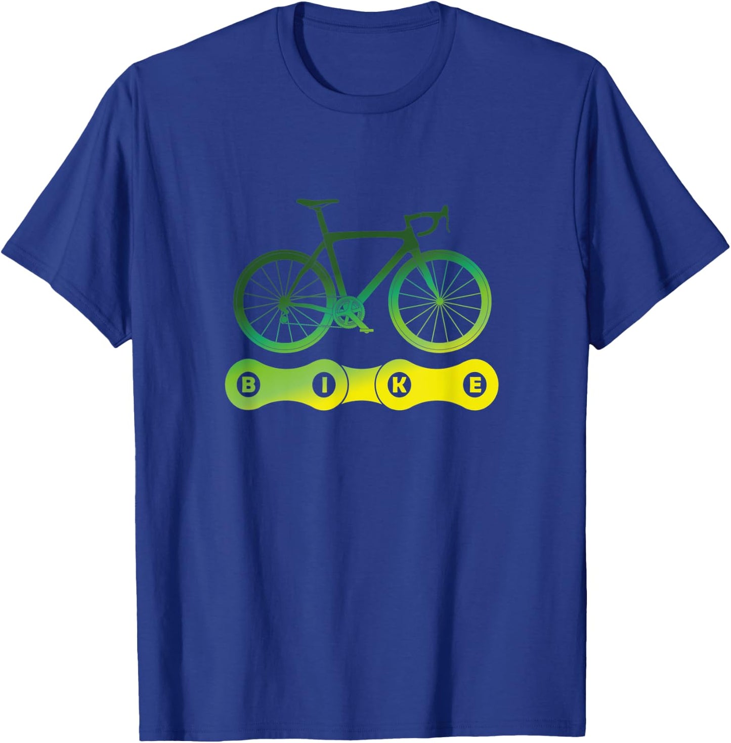 Bike And Chain Road Bike Cycling T-Shirt - T-Shirt | Royal