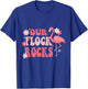 Our Flock Rocks Flamingo Mother's Day Groovy T-Shirt - T-Shirt | Royal