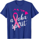 Aloha Spirit Breast Cancer Awareness Hawaii islands T-Shirt - T-Shirt | Royal