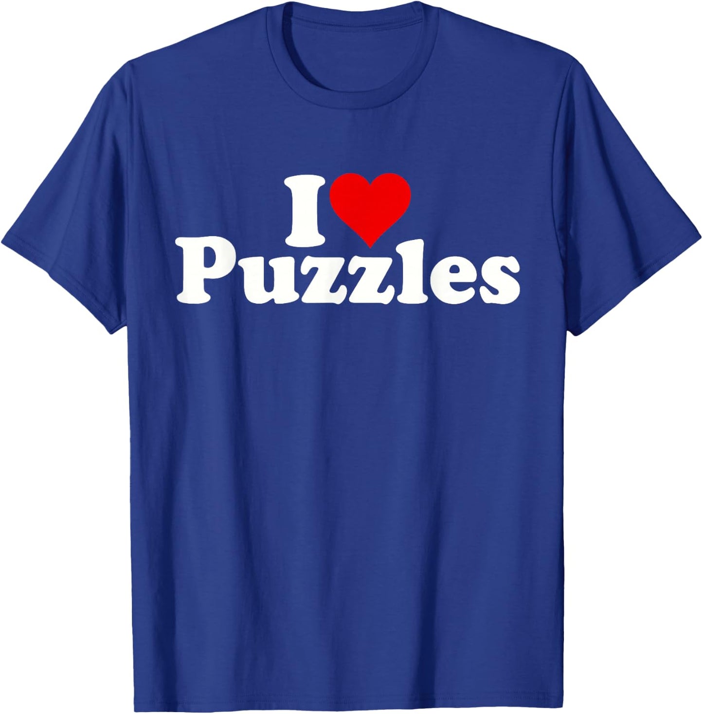 I Love Heart Puzzles T-Shirt - T-Shirt | Royal