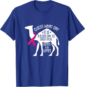Check Those Humps Lumps Breast Cancer Awareness Warrior T-Shirt - T-Shirt | Royal